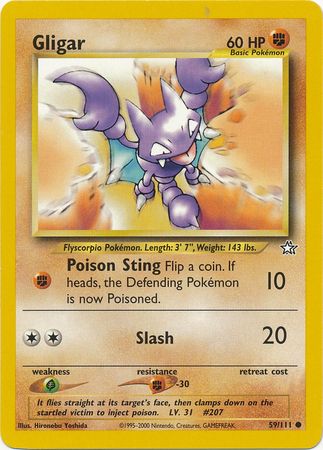 Gligar (59/111) [Neo Genesis Unlimited] | Card Merchant Takapuna