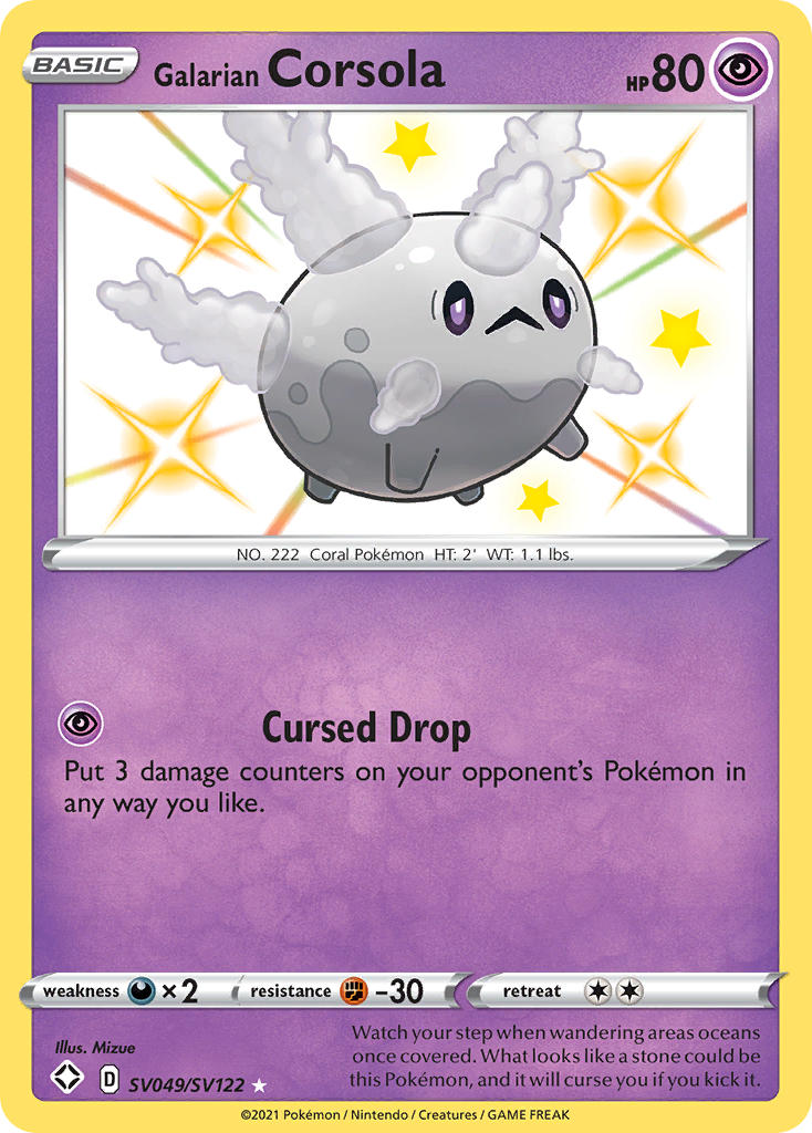 Galarian Corsola (SV049/SV122) [Sword & Shield: Shining Fates] | Card Merchant Takapuna