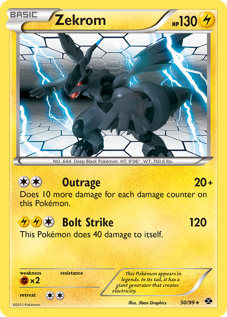 Zekrom (50/99) [Black & White: Next Destinies] | Card Merchant Takapuna