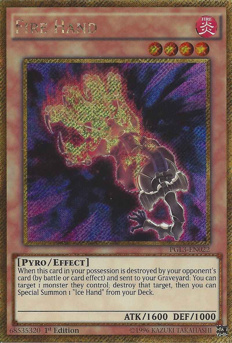 Fire Hand [PGL3-EN022] Gold Secret Rare | Card Merchant Takapuna