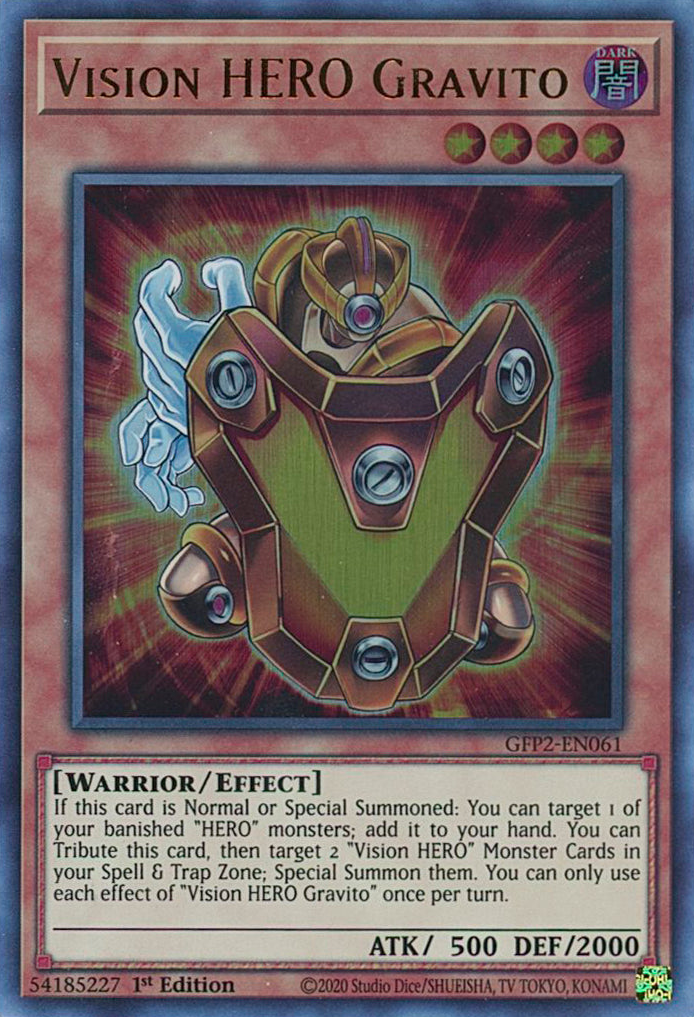 Vision HERO Gravito [GFP2-EN061] Ultra Rare | Card Merchant Takapuna