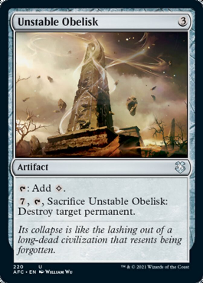 Unstable Obelisk [Dungeons & Dragons: Adventures in the Forgotten Realms Commander] | Card Merchant Takapuna