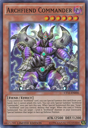 Archfiend Commander [CT11-EN006] Super Rare | Card Merchant Takapuna