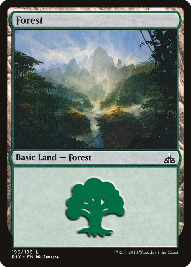 Forest (196) [Rivals of Ixalan] | Card Merchant Takapuna