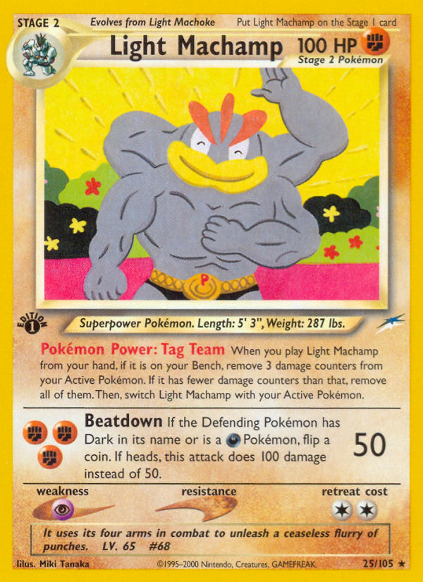 Light Machamp (25/105) [Neo Destiny 1st Edition] | Card Merchant Takapuna