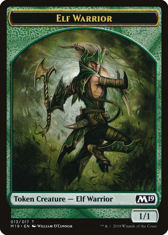 Elf Warrior Token [Core Set 2019 Tokens] | Card Merchant Takapuna