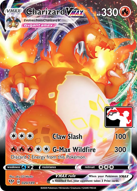 Charizard VMAX (020/189) [Prize Pack Series One] | Card Merchant Takapuna