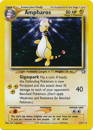 Ampharos (1/111) [Neo Genesis Unlimited] | Card Merchant Takapuna