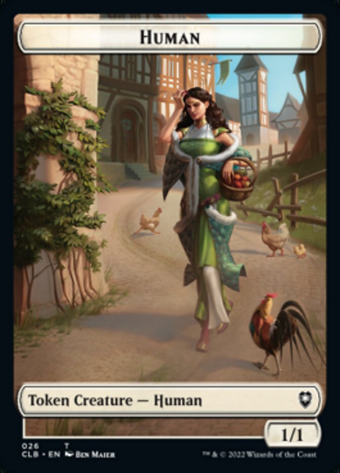 Spider // Human Double-Sided Token [Commander Legends: Battle for Baldur's Gate Tokens] | Card Merchant Takapuna