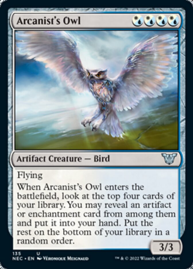 Arcanist's Owl [Kamigawa: Neon Dynasty Commander] | Card Merchant Takapuna