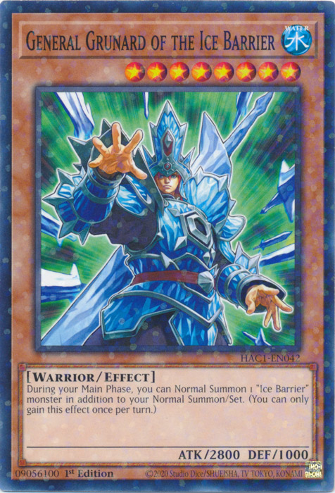 General Grunard of the Ice Barrier (Duel Terminal) [HAC1-EN042] Common | Card Merchant Takapuna