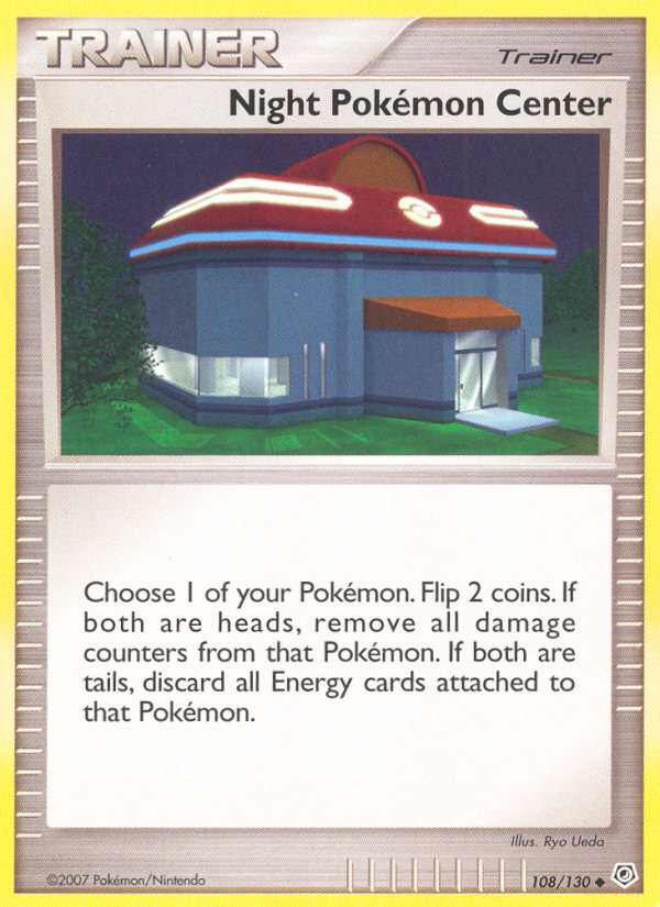 Night Pokemon Center (108/130) [Diamond & Pearl: Base Set] | Card Merchant Takapuna