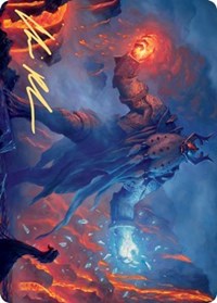 Aegar, the Freezing Flame (Gold-Stamped Signature) [Kaldheim Art Series] | Card Merchant Takapuna