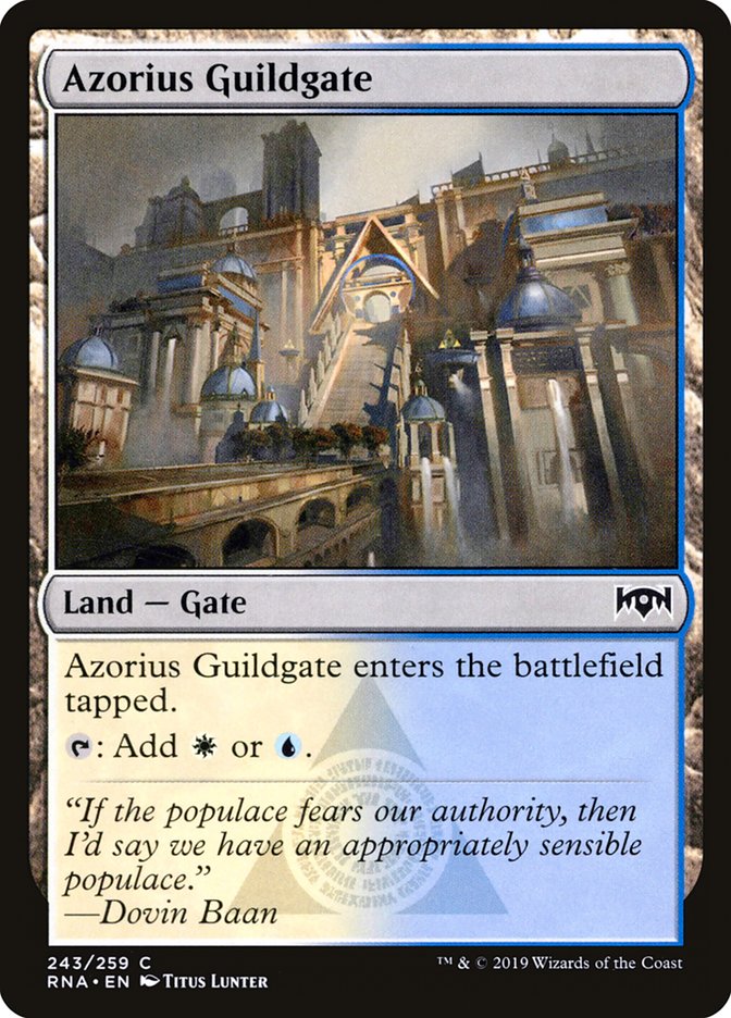 Azorius Guildgate (243/259) [Ravnica Allegiance] | Card Merchant Takapuna