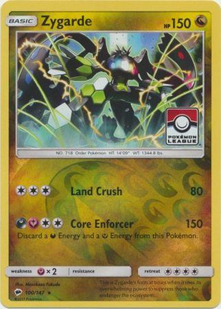 Zygarde (100/147) (League Promo) [Sun & Moon: Burning Shadows] | Card Merchant Takapuna