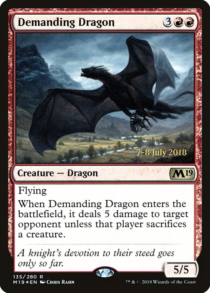 Demanding Dragon [Core Set 2019 Prerelease Promos] | Card Merchant Takapuna