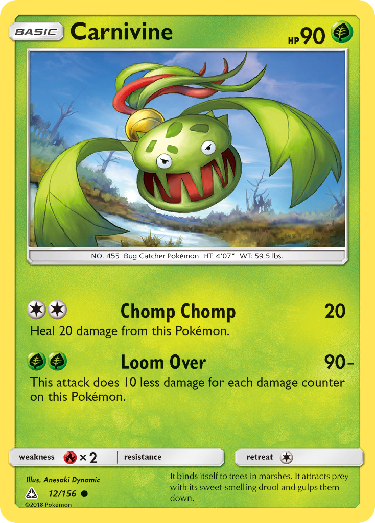 Carnivine (12/156) [Sun & Moon: Ultra Prism] | Card Merchant Takapuna