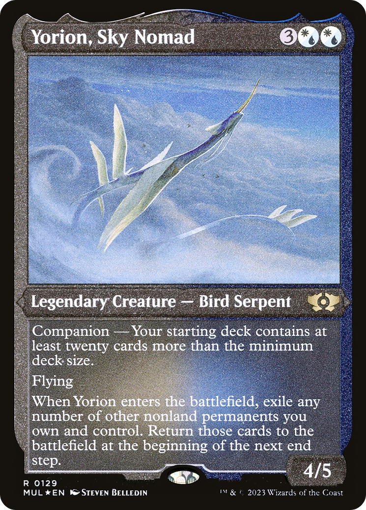 Yorion, Sky Nomad (Foil Etched) [Multiverse Legends] | Card Merchant Takapuna