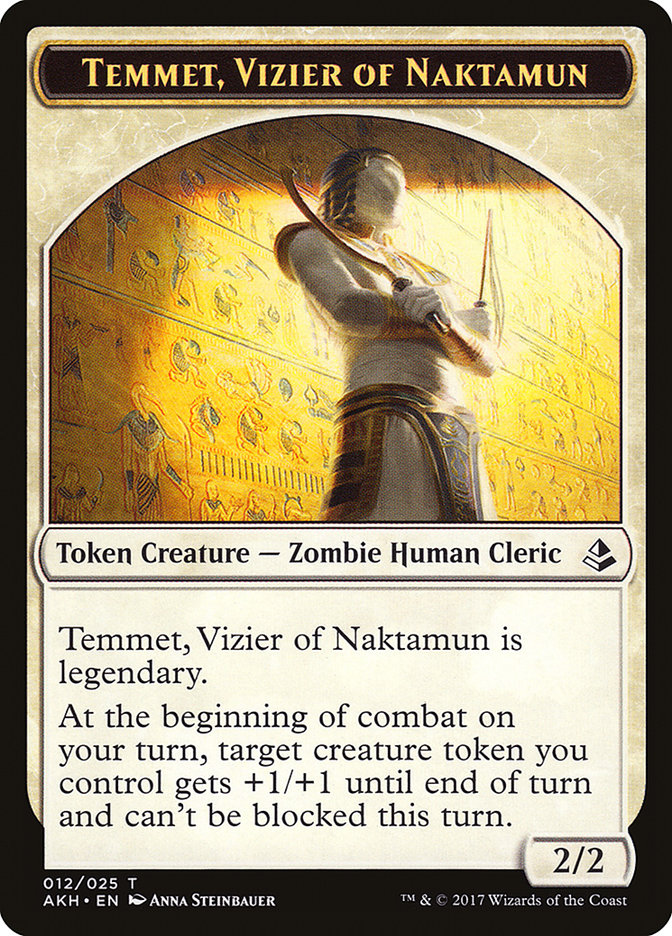 Temmet, Vizier of Naktamun Token [Amonkhet Tokens] | Card Merchant Takapuna