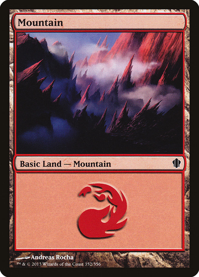 Mountain (352) [Commander 2013] | Card Merchant Takapuna