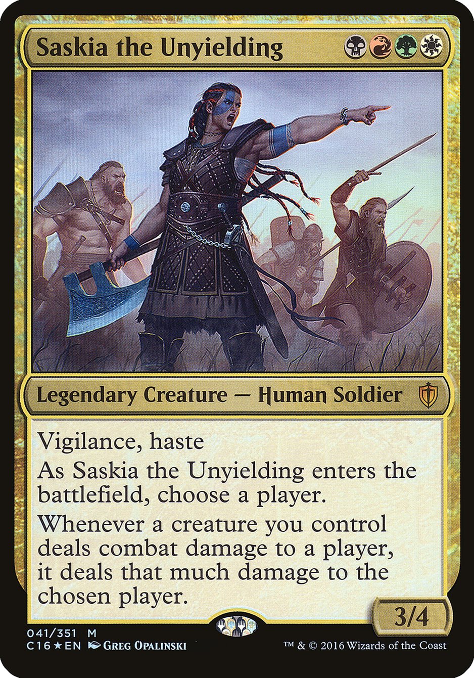 Saskia the Unyielding (Oversized) [Commander 2016 Oversized] | Card Merchant Takapuna