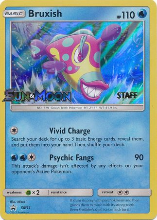 Bruxish (SM11) (Staff Prerelease Promo) [Sun & Moon: Black Star Promos] | Card Merchant Takapuna