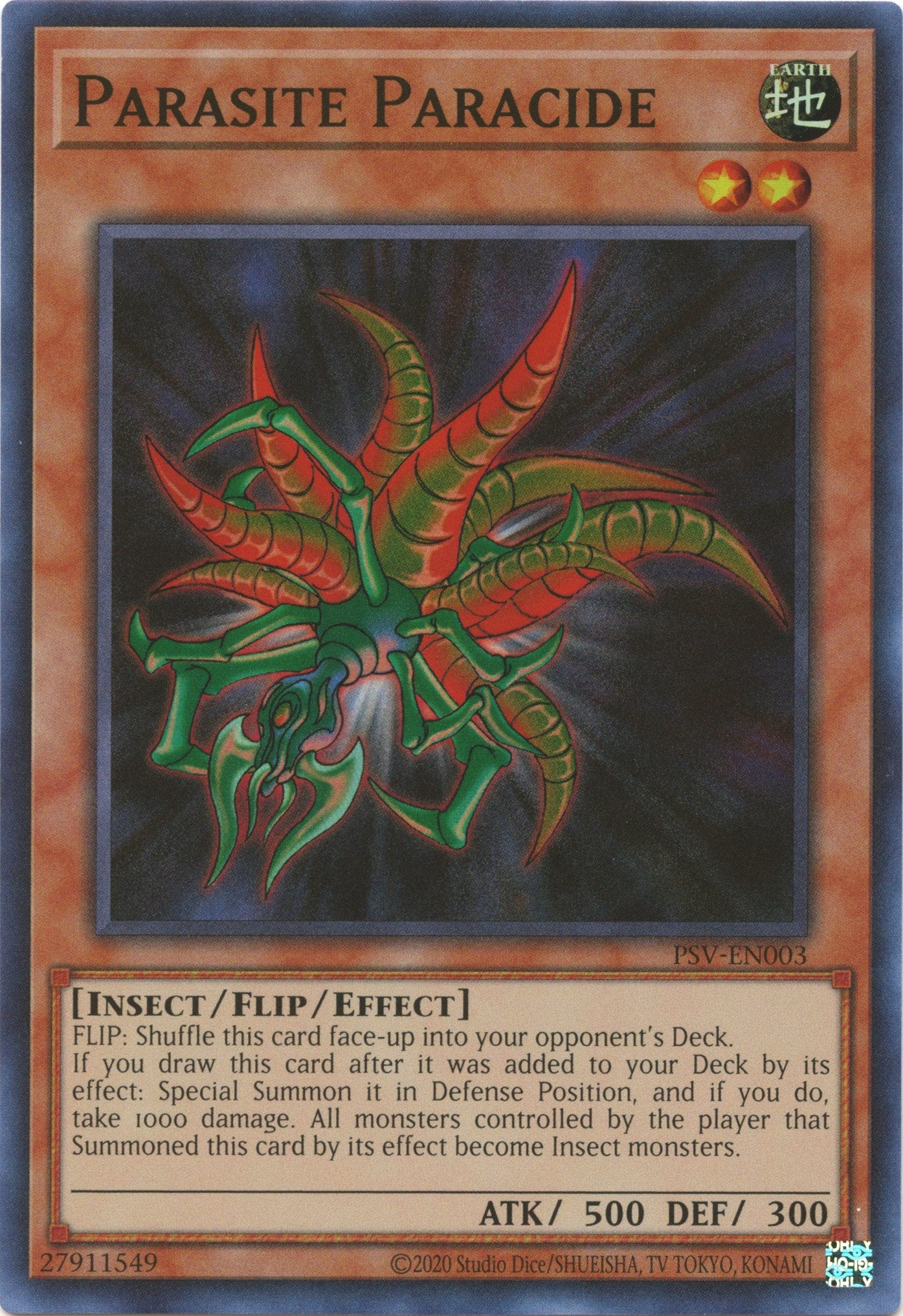 Parasite Paracide (25th Anniversary) [PSV-EN003] Super Rare | Card Merchant Takapuna