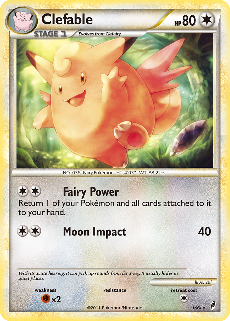 Clefable (1/95) [HeartGold & SoulSilver: Call of Legends] | Card Merchant Takapuna