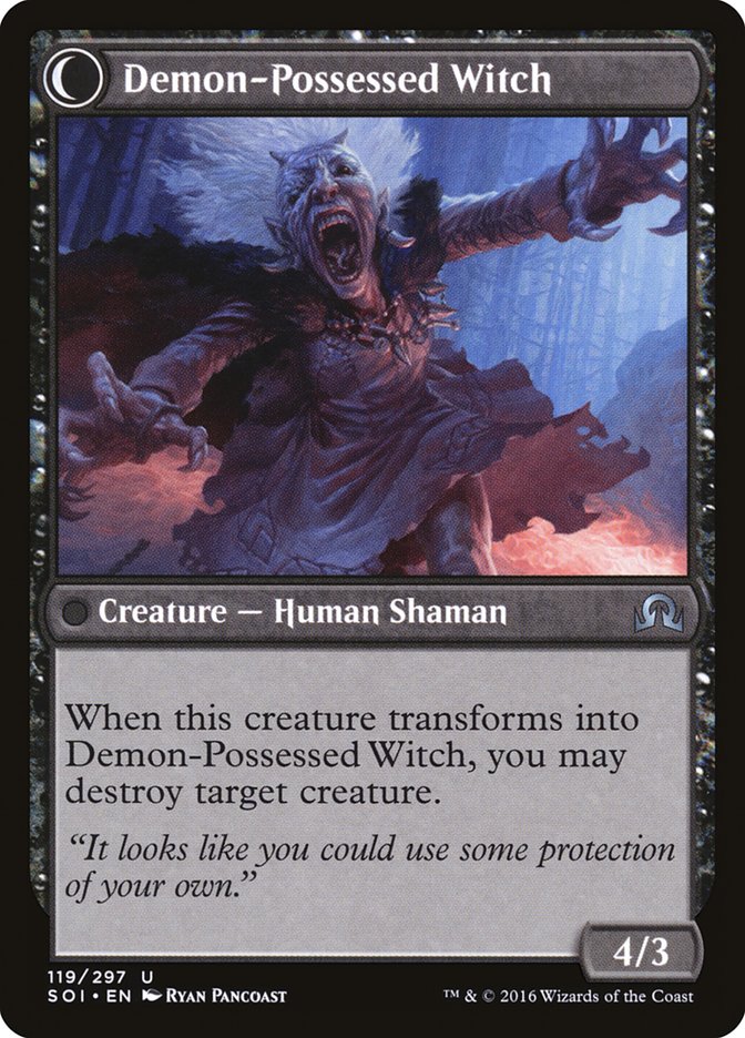 Kindly Stranger // Demon-Possessed Witch [Shadows over Innistrad] | Card Merchant Takapuna