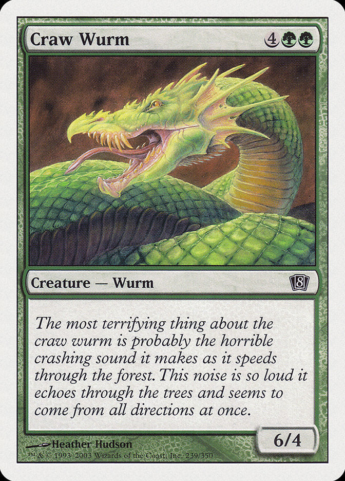 Craw Wurm [Eighth Edition] | Card Merchant Takapuna