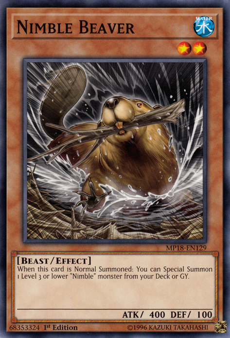 Nimble Beaver [MP18-EN129] Short Print | Card Merchant Takapuna