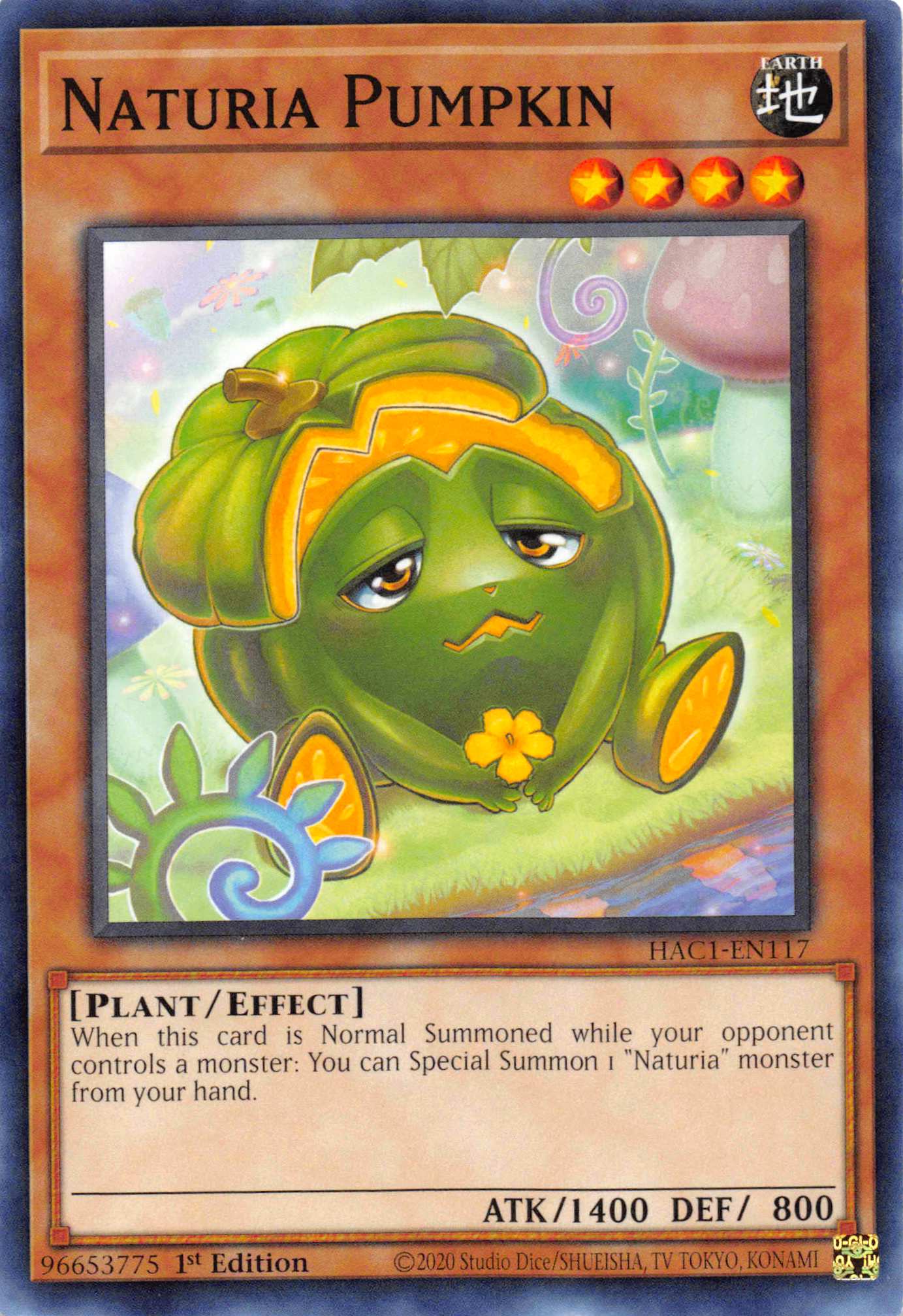 Naturia Pumpkin (Duel Terminal) [HAC1-EN117] Parallel Rare | Card Merchant Takapuna