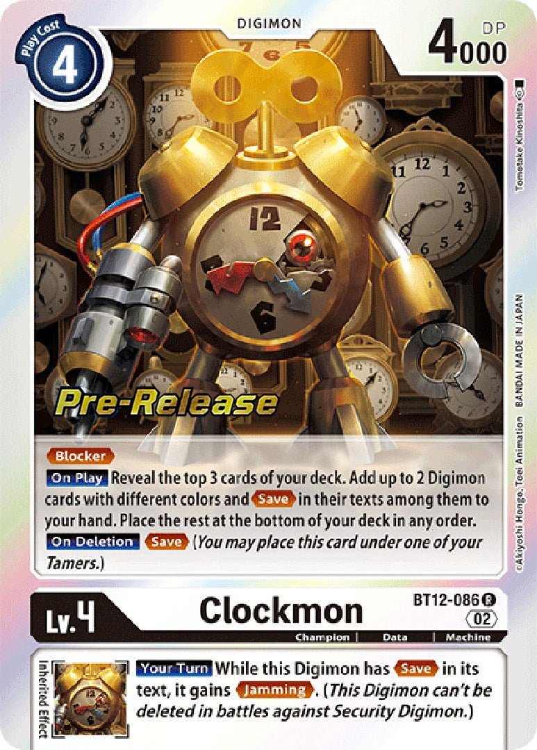 Clockmon [BT12-086] [Across Time Pre-Release Cards] | Card Merchant Takapuna