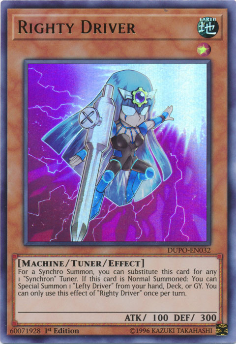 Righty Driver [DUPO-EN032] Ultra Rare | Card Merchant Takapuna