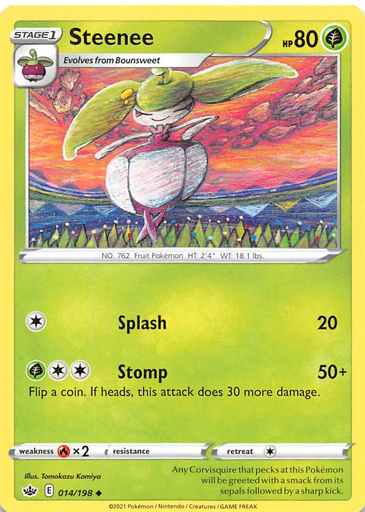 Steenee (014/198) [Sword & Shield: Chilling Reign] | Card Merchant Takapuna