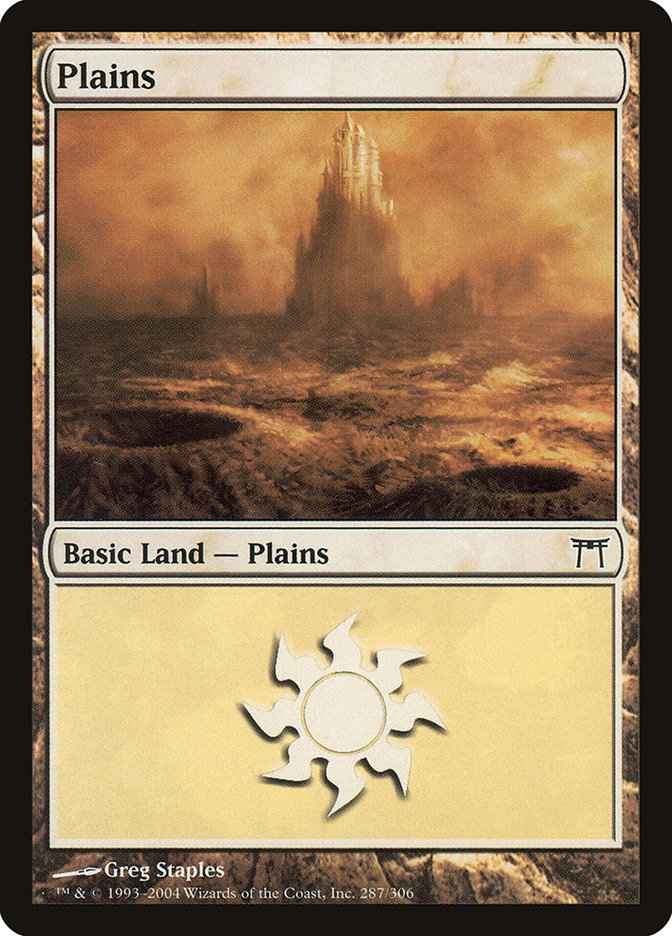 Plains (287) [Champions of Kamigawa] | Card Merchant Takapuna