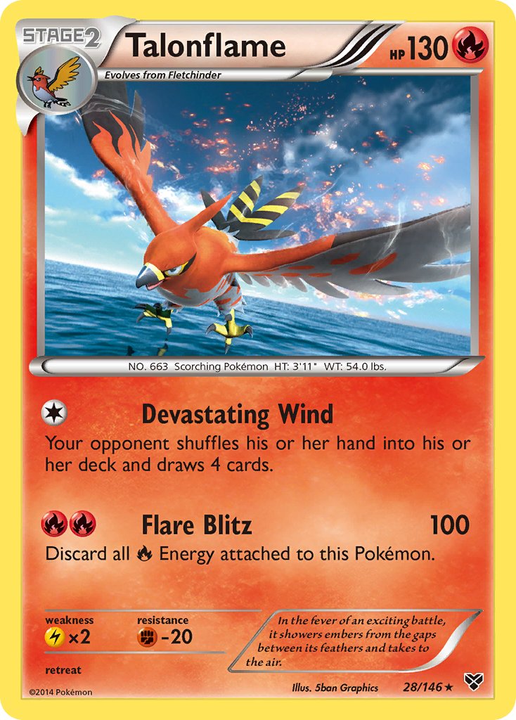 Talonflame (28/146) (Cosmos Holo) (Blister Exclusive) [XY: Base Set] | Card Merchant Takapuna