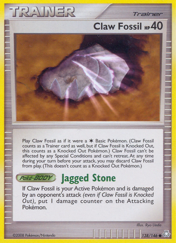 Claw Fossil (138/146) [Diamond & Pearl: Legends Awakened] | Card Merchant Takapuna