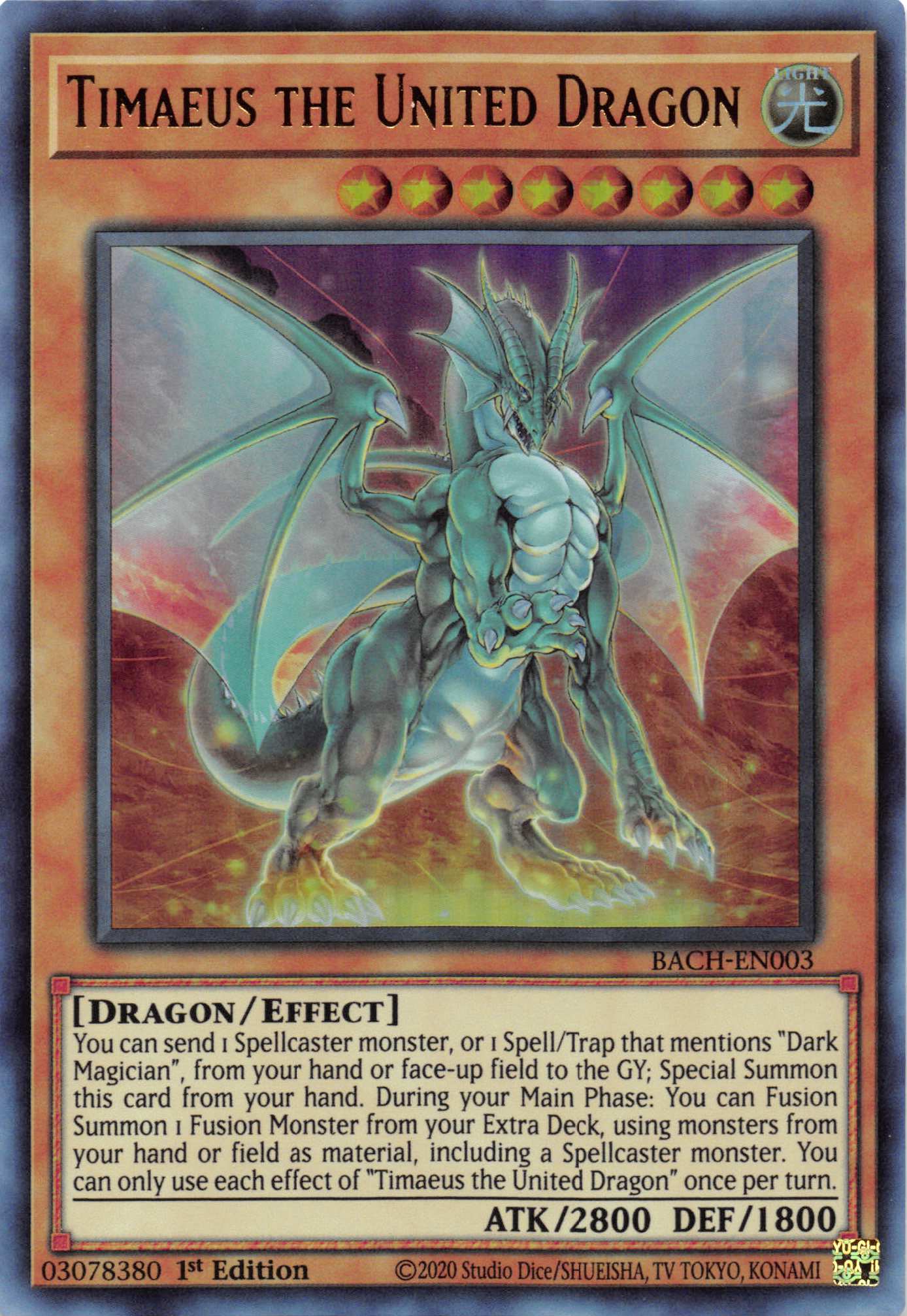 Timaeus the United Dragon [BACH-EN003] Ultra Rare | Card Merchant Takapuna