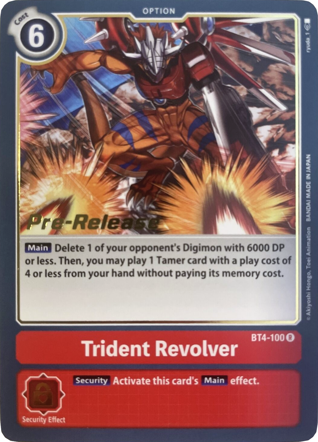 Trident Revolver [BT4-100] [Great Legend Pre-Release Promos] | Card Merchant Takapuna