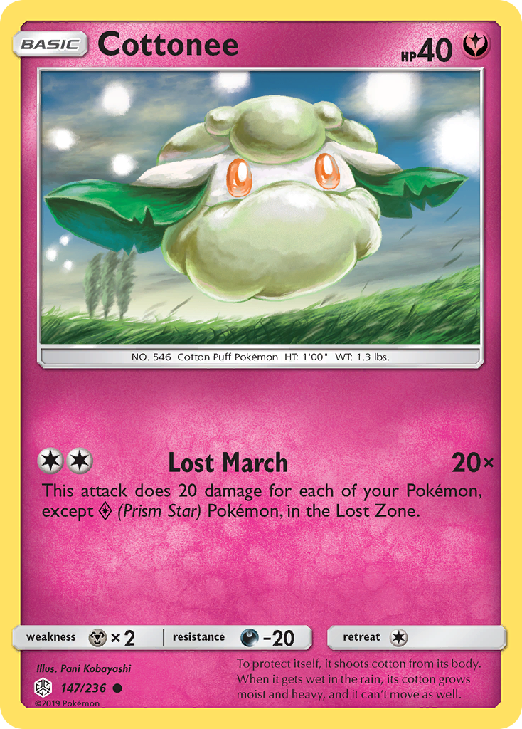 Cottonee (147/236) [Sun & Moon: Cosmic Eclipse] | Card Merchant Takapuna