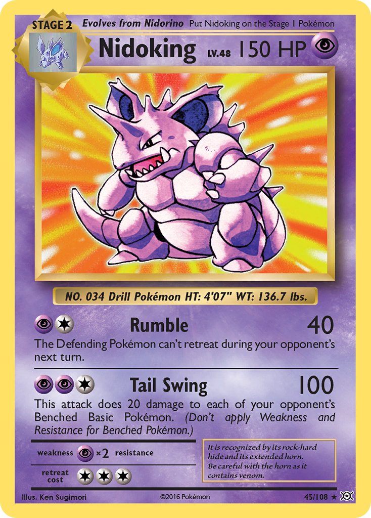 Nidoking (45/108) (Theme Deck Exclusive) [XY: Evolutions] | Card Merchant Takapuna