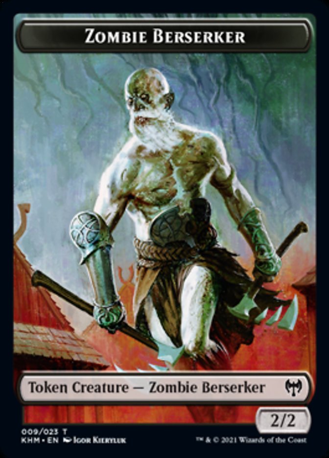 Zombie Berserker Token [Kaldheim Tokens] | Card Merchant Takapuna