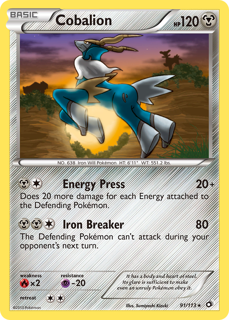 Cobalion (91/113) [Black & White: Legendary Treasures] | Card Merchant Takapuna