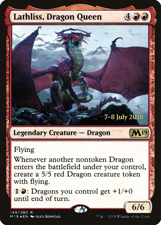 Lathliss, Dragon Queen [Core Set 2019 Prerelease Promos] | Card Merchant Takapuna