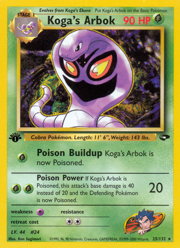 Koga's Arbok (25/132) [Gym Challenge 1st Edition] | Card Merchant Takapuna