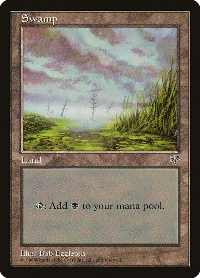 Swamp (No Sun or Moon / No Eyes) [Mirage] | Card Merchant Takapuna