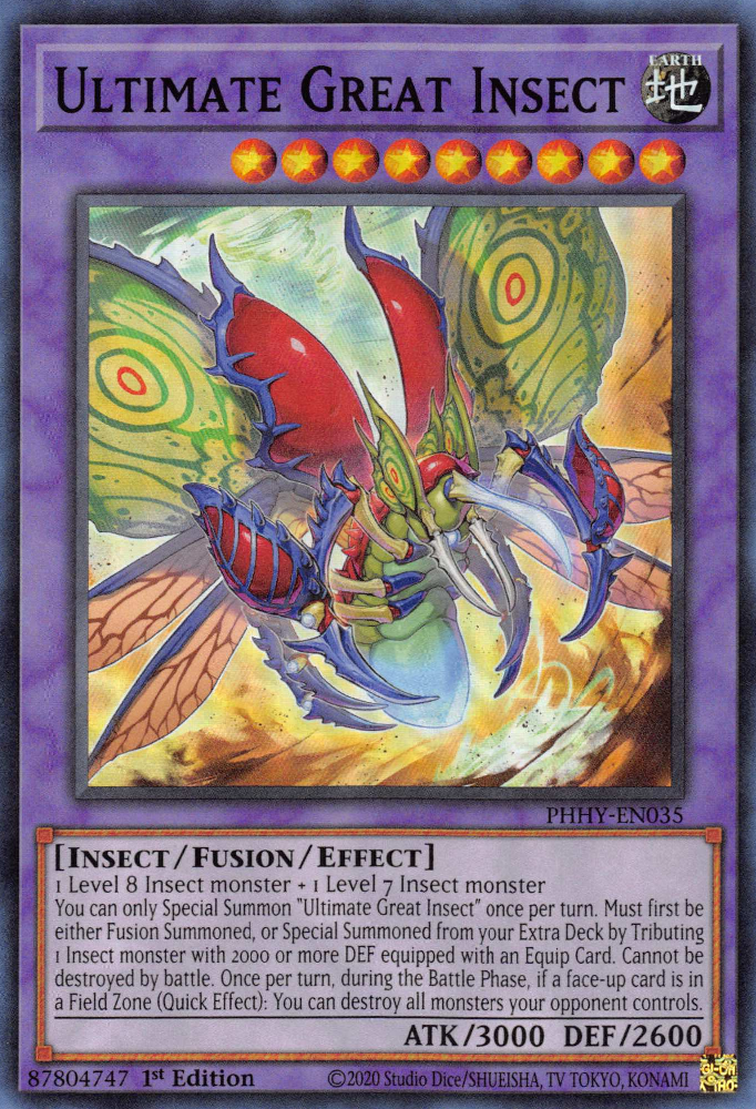 Ultimate Great Insect [PHHY-EN035] Super Rare | Card Merchant Takapuna