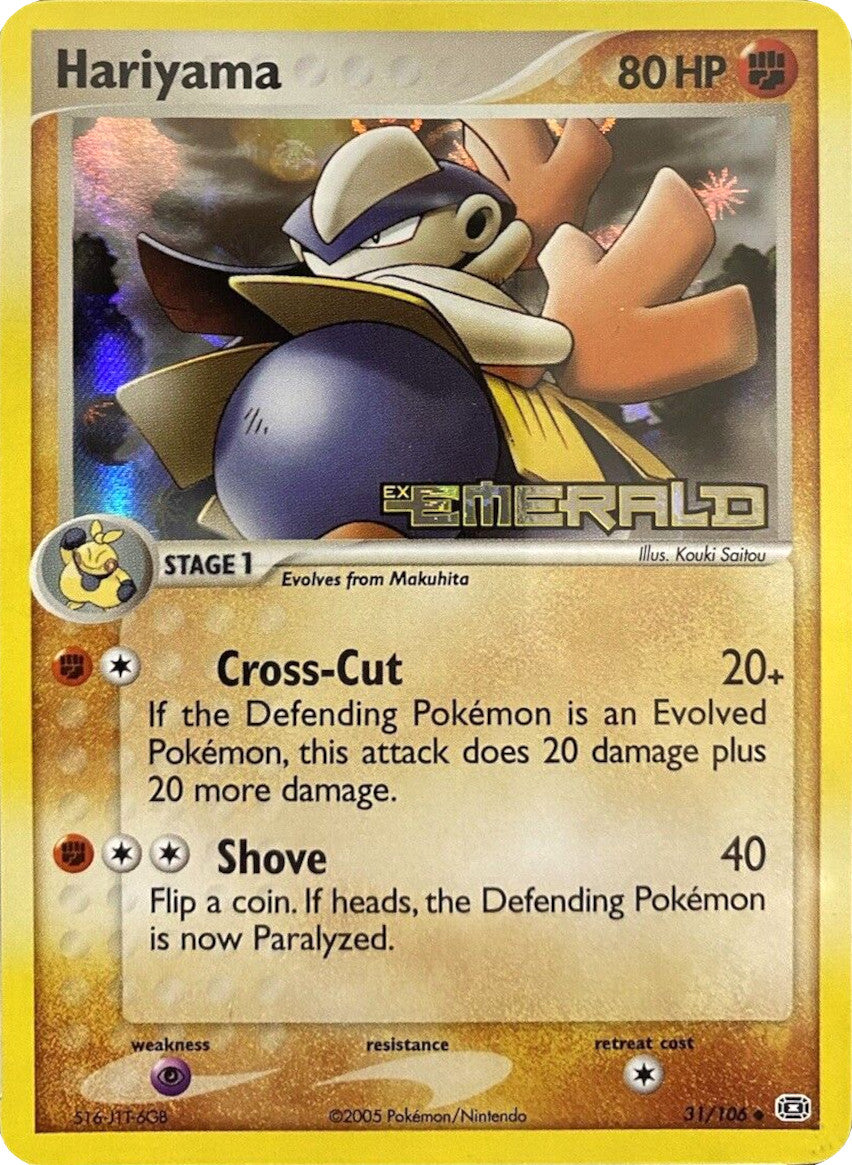 Hariyama (31/106) (Stamped) [EX: Emerald] | Card Merchant Takapuna