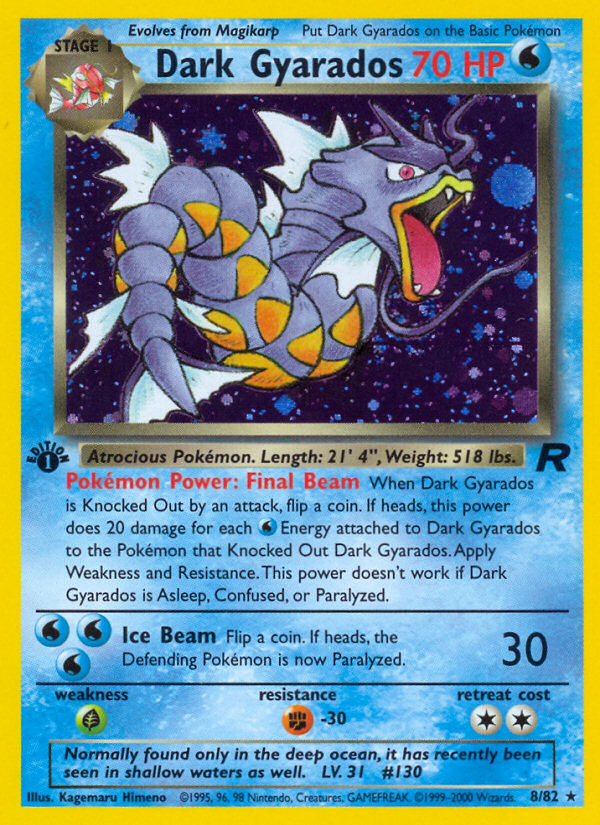 Dark Gyarados (8/82) [Team Rocket 1st Edition] | Card Merchant Takapuna